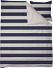 Dormabell Satin Bettwäsche 135x200 Blockstreifen marine blau beige Wende Bild 5