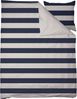 Dormabell Satin Bettwäsche 135x200 Blockstreifen marine blau beige Wende Bild 4