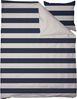 Dormabell Satin Bettwäsche 135x200 Blockstreifen marine blau beige Wende Bild 3