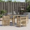 vidaXL Gartenstühle mit Kissen 4 Stk. Beigemischung Poly Rattan 364972 Bild 3