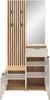 HBZ Kompaktgarderobe Simple mit Spiegel, Flurgarderobe BxHxT 88x195x35 cm (4-St) mit Bank, Paneel, Schuhkommode mit Schubkasten und Spiegel Bild 4
