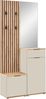 HBZ Kompaktgarderobe Simple mit Spiegel, Flurgarderobe BxHxT 88x195x35 cm (4-St) mit Bank, Paneel, Schuhkommode mit Schubkasten und Spiegel Bild 3