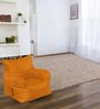Dmora Sessel Ossidiana, Gepolsterter Sitz, Einzelsofa im Wohnzimmer, Stuhl mit Armlehnen, Made in Italy, 75x65 h70 cm, Orange Bild 2