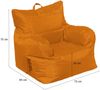 Dmora Sessel Ossidiana, Gepolsterter Sitz, Einzelsofa im Wohnzimmer, Stuhl mit Armlehnen, Made in Italy, 75x65 h70 cm, Orange Bild 3