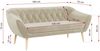 Sofa, Skandinavischer Stil, Holzbeine - PIRS - 3 Sitzer - Beige - Velvet Bild 3