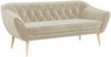 Sofa, Skandinavischer Stil, Holzbeine - PIRS - 3 Sitzer - Beige - Velvet Bild 2
