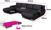 Wohnlandschaft mit Schlaffunktion Faris U-Form - Couch, Schlafsofa mit Bettkasten, Couchgranitur mit Bettfunktion, Big Sofa, Bettsofa (Dunkelgrau (Kronos 22)) Bild 5