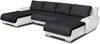 Wohnlandschaft mit Schlaffunktion Faris U-Form - Couch, Schlafsofa mit Bettkasten, Couchgranitur mit Bettfunktion, Big Sofa, Bettsofa (Dunkelgrau (Kronos 22)) Bild 2