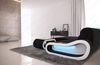 Stoff Ecksofa Concept L Form - Strukturstoff - dunkelgrau-weiß - Links Bild 5