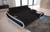Stoff Ecksofa Concept L Form - Strukturstoff - dunkelgrau-weiß - Links Bild 2