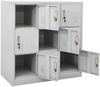 vidaXL Schließfachschrank Hellgrau 90 x 45 x 92,5 cm Stahl [336440] Bild 5