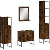 vidaXL 4-tlg. Badmöbel-Set Räuchereiche Holzwerkstoff 3214356 Bild 2