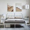 Doppelbett, Bettgestell Modernen mit Kopfteil Metall Weiß 150x200 cm d730e Bild 4