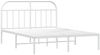 Doppelbett, Bettgestell Modernen mit Kopfteil Metall Weiß 150x200 cm d730e Bild 3
