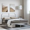Doppelbett, Bettgestell Modernen mit Kopfteil Metall Weiß 150x200 cm d730e Bild 2