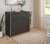 Schuhschrank Salud in grau und Nox Eiche 95 x 86 cm Bild 5