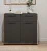 Schuhschrank Salud in grau und Nox Eiche 95 x 86 cm Bild 4