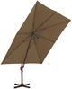 Sonnenschirm, Ampelschirm, Gartenschirm mit Aluminium-Mast 300x300 cm Taupe Bild 3