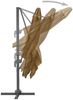 Sonnenschirm, Ampelschirm, Gartenschirm mit Aluminium-Mast 300x300 cm Taupe Bild 4