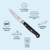KHG Gemüsemesser Messer Küchenmesser | 8,89 cm Klinge aus rostfreiem Stahl | ergonomischer Griff mit Fingerschutz, 3-fach vernietet Bild 2