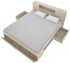 Vente-unique - Bett mit Kopfteil, Stauraum & Schubladen - 140 x 190 cm - Naturfarben - LEANDRE Bild 5