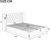 Polsterbett 140×200 cm aus Samt-Stoff mit Bettkasten und Lattenrost, beige Bild 4