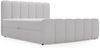GRAINGOLD Cloud Boxspringbett 140x200, Bett mit Bettkasten, Bouclé-Stoff, mit Kopfteil, Grau Bild 2