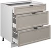 Küchenunterschrank Fame-Line GrauBeige 80 cm mit 3 Schubladen, ohne Arbeitsplatte Vicco Bild 4