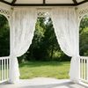 Qelus Gardine Voile Gardinen Transparent Vorhänge Kräuselband für Innen Außen (2 St), 2er Set Rüschenvorhänge Vintage-Tüll, Blumenspitze Shabby-Chic-Dekor Bild 2