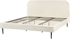 Bett mit Lattenrost Cord FLAYAT 180 x 200 cm Cremeweiß Bild 5