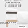 Schlafgut 'PURE TOPPER' Spannbettlaken, für Topper bis 10 cm Höhe, Sand Deep, XL 180x200 cm - 200x220 cm, 100% Bio-Baumwolle Bild 3