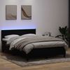 vidaXL Boxspringbett mit Matratze & LED Schwarz 160x210 cm Samt 3316697 Bild 4