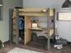 Vente-unique - AUCKLAND Bett Holz, Platte GrauBeige - B 116,4 cm x H 178,3 cm x L 204,4 cm Bild 3