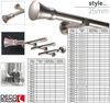 Deco-Raum Gardinenstange Kegel in Edelstahl-optik, Ø 25 mm, 1-läufig, Wunschmaßlänge, kürzbar, Bohren, verschraubt, Metall, Komplett-Set mit Montagematerial Bild 4