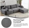 Leawin Sofa Sofa 3-2-1 Sitzer mit Schlaffunktion – Wohnzimmersofa modern & bequem, Bequemes Sofa mit Bettfunktion – modern, kompakt und flexibel nutzbar Bild 3