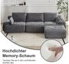 Leawin Sofa Sofa 3-2-1 Sitzer mit Schlaffunktion – Wohnzimmersofa modern & bequem, Bequemes Sofa mit Bettfunktion – modern, kompakt und flexibel nutzbar Bild 2