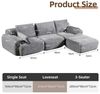 Leawin Sofa Sofa 3-2-1 Sitzer mit Schlaffunktion – Wohnzimmersofa modern & bequem, Bequemes Sofa mit Bettfunktion – modern, kompakt und flexibel nutzbar Bild 4