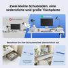 Höhenverstellbarer Schreibtisch 140x60 cm Elektrisch mit 2 Schubladen Bild 5