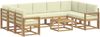 vidaXL Outdoor-Sofagarnitur 10 pcs Weiß und Creme 59 x 59 x 37 cm 3388259 Bild 2