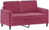 vidaXL 3-tlg. Sofagarnitur Weinrot Samt 3201988 Bild 2