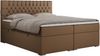 Boxspringbett mit 2 Bettkästen, Matratze und Topper - PERA - 200x200cm - Braun Kunstleder - H4 Bild 3