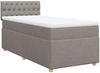 vidaXL Boxspringbett mit Matratze Taupe 100x200 cm Stoff 3288902 Bild 3