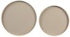 Decoris season decorations Dekotablett, Dekoratives Tablett rund 30-35cm Metall matt 2er Set - Beige Bild 2