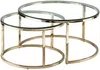 Vente-unique - MAEVANE Couchtisch MetallGlas TransparentGold - B 60 cm80 cm x H 38 cm42 cm x L 60 cm80 cm Bild 4