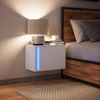 vidaXL Wand-Nachttisch mit LED-Leuchten Weiß 852089 Bild 5