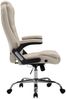 CLP Bürostuhl ergonomisch 150 kg belastbar Thor, Drehstuhl mit modernes Design,creme Bild 4