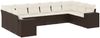 vidaXL 10-tlg. Garten-Sofagarnitur mit Kissen Braun Poly Rattan 3223072 Bild 2
