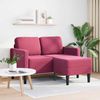 vidaXL 2-Sitzer-Sofa mit Chaiselongue L-Form Weinrot 125 cm Samt 4107072 Bild 3