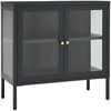 vidaXL Sideboard Anthrazit 70x35x70 cm Stahl und Glas 336066 Bild 2