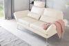 KAWOLA Sofa HURRICANE 2-Sitzer Leder weiß 87 x 141 x 170 cm Bild 2